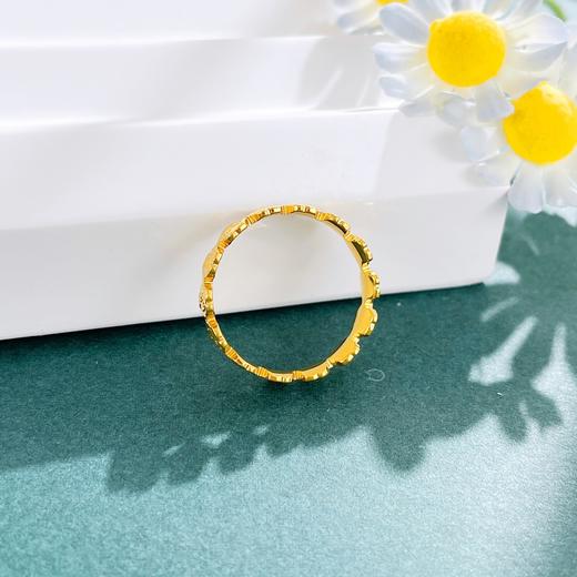 【限时克减150元】足金999.9 #浪漫花卉 #繁花锦簇 实心固口戒指镜面金浪漫玫瑰花园圈戒（面宽约4.2-4.6mm)(AIJZ00171)（预售产品下单后不退款不退货不换货不补差价 商品图3