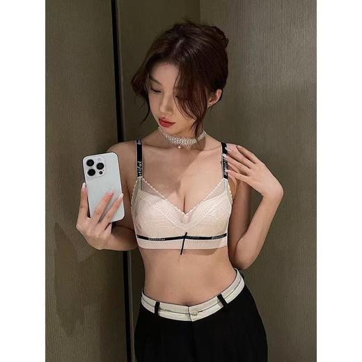 【纯欲蕾丝❗️法式字母肩带内衣】聚拢，承托，提拉，侧收副乳，防外扩更饱满！小胸显大防下垂厚杯女士文胸罩圆圆胸聚拢 商品图7