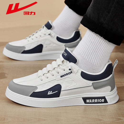 回力男鞋2025新款春季透气男士休闲一脚蹬小白鞋运动厚底板鞋潮子 商品图3