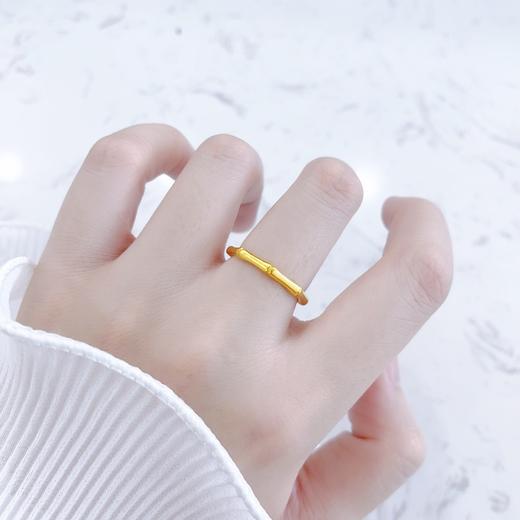 【限时克减150元】足金999.9 #复古风 #招财纳福 古法实心固口典雅节节高升竹节戒指圈戒（面宽约2-2.4mm）(AIGFJZ00281)预售产品下单后不退款不退货不换货不补差价 商品图0