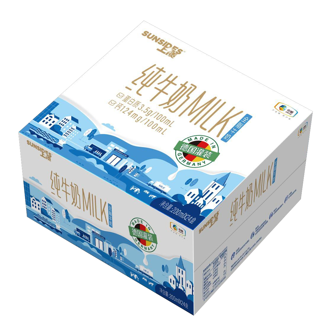 中粮上质全脂纯牛奶200ml*24