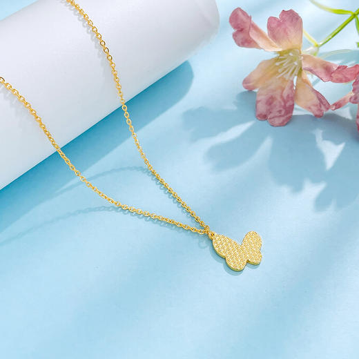 【限时克减150元】足金999.9 实心调节九紫离火福运蝴蝶套链爆闪鱼鳞小仙蝶套链(AWTL00029)（预售产品下单后不退款不退货不换货不补差价 商品图1