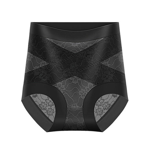 【高腰无痕，性感蕾丝💃第二件0元！】玻色因润肤抑菌内裤🔥蜜桃臀神器，一条搞定收腹+提臀+透气✨150次水洗仍有效！高腰内裤女士无痕 收腹透气提臀 玻色因抑菌裆性感蕾丝塑身三角短裤 商品图4