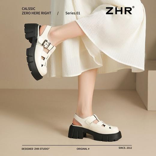ZHR厚底凉鞋女2025新款夏季叠穿显高显瘦沙滩鞋韩版ins罗马凉鞋女 商品图5