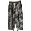 雀说新款文艺宽松棉麻格子松紧腰灯笼裤九分裤女AL6330 商品缩略图4