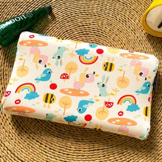 纯棉儿童乳胶枕学生午睡枕幼儿园卡通乳胶枕头四季宝宝护颈枕 商品图4