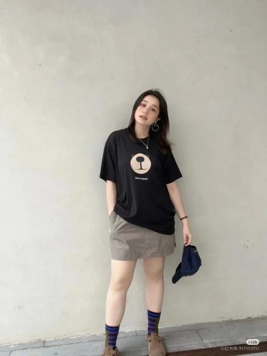 montbell夏季户外运动速干衣男女短袖t恤圆领情侣款小熊日系经典 线上449 美山这只小熊熊 商品图1