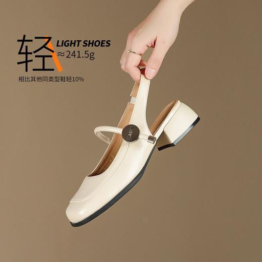 ZHR则则单鞋韩系不规则拼接方头淑女百搭时尚凉鞋气质通勤ins女鞋 商品图7