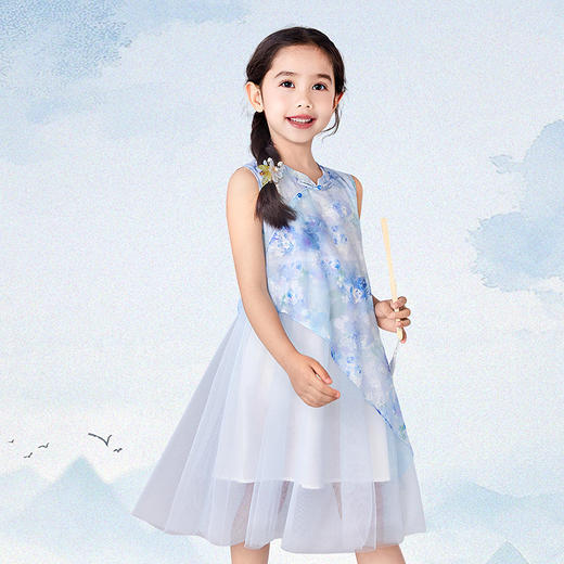 笛莎Deesha观山见女童连衣裙2025夏季女童连衣裙 商品图2