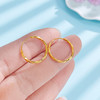 【限时克减128元】足金999 #莫比乌斯 （足金999字印）5G黄金空心几何形莫比乌斯极简系列圆形耳饰卡扣耳圈(AV5GES00014)预售产品下单后不退款不退货不换货不补差价 商品缩略图2