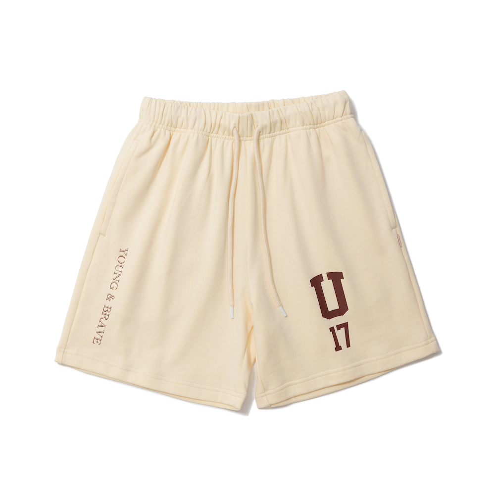 U17 组合 LOGO  印花短裤 米黄色