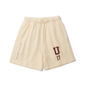 U17 组合 LOGO  印花短裤 米黄色