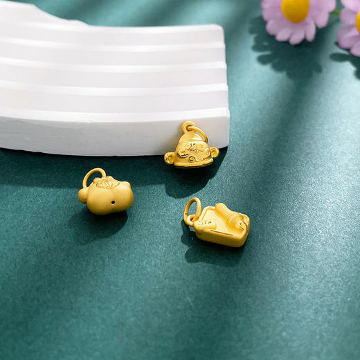 【限时克减150元】足金 （无成色字印）【精品】3D硬金空心金榜题名逢考必过状元手串挂件/3件(AU3DSC00078)（预售产品下单后不退款不退货不换货不补差价 商品图2