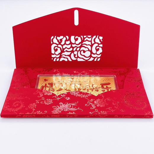 【限时克减150元】【1克】足金999.9 1g#520 情人节快乐金钞情人节金钞（配红包、亚克力盒）(ZJJC00114)（预售产品下单后不退款不退货不换货不补差价） 商品图3