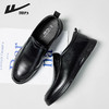 回力皮鞋男款2024新款一脚蹬懒人工作鞋软皮软底黑色商务休闲男鞋 商品缩略图0