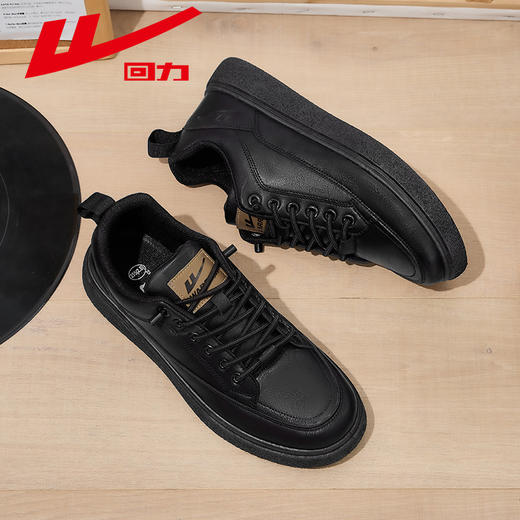 回力皮鞋男款春季新款软底黑色鞋子板鞋厚底英伦男士商务休闲男鞋 商品图3