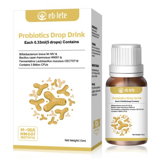 【3人拼团领券到手zui低】医贝莱特【敏贝】M16V复合益生菌滴液饮品婴儿益生菌儿童进口益生菌滴剂15ml鼠李糖乳酪杆菌短双歧杆菌发酵粘液乳杆菌 商品图2