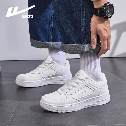 回力男鞋加绒小白鞋秋冬季新款加厚保暖休闲鞋子男款白色运动鞋 商品图1