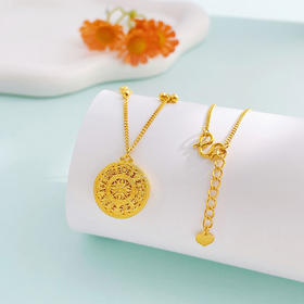 【限时克减150元】足金999 #八宝罗盘 【精品】AB链镂空十字金刚杵八宝罗盘调节套链(AUQTL00232)预售产品下单后不退款不退货不换货不补差价