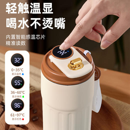 维米仕（vimees）智能温显咖啡杯420ml 米咖色VM-H031 商品图3