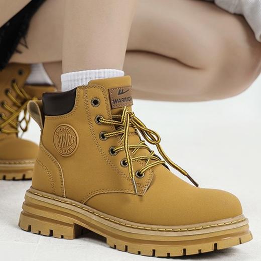 回力英伦马丁靴2025早春季新款大黄靴情侣高帮鞋学生潮流款百搭鞋 商品图0