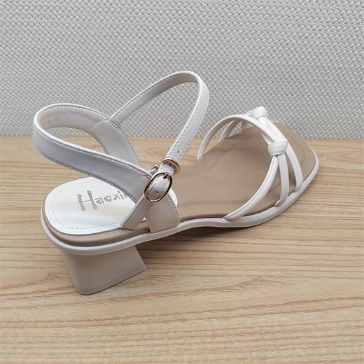 豪行夏季新款24230200真皮时尚休闲中跟女鞋凉鞋皮鞋 商品图4