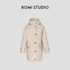 ROMI STUDIO卡其色菱格长款棉服W2495 商品缩略图0