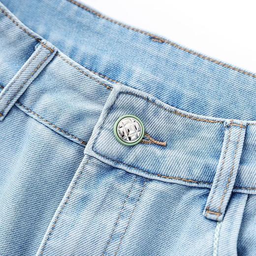 「高货wl」全新升级【铂金会员220/天猫289/差价69】(42112)洛诗琳高品质四面弹天丝牛仔裤2025夏款高腰显瘦阔腿裤女42112 商品图1