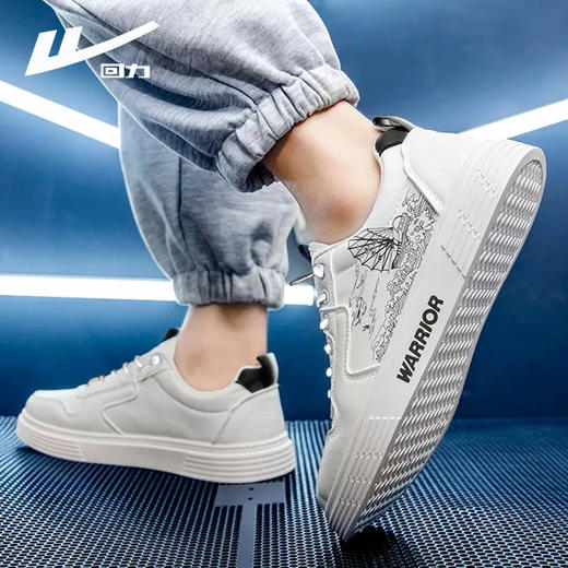 回力男鞋水墨画板鞋2025春秋新款潮流情侣白色板鞋百搭休闲运动鞋 商品图3