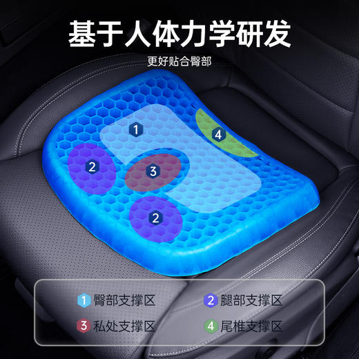 新款四代夏天凝胶坐垫蜂窝汽车座垫透气软垫冰垫凉垫学生坐垫 商品图3
