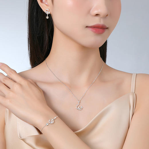 【星光十二星座】925纯银星星月光石项链【JHY-N001672Y】 商品图2