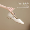 ZHR方头水钻浅口单鞋复古玛丽珍鞋2025新款春季法式平底气质皮鞋 商品缩略图7