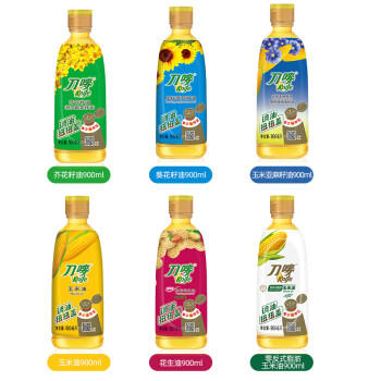 刀唛（Knife）玉米油+花生油+葵花籽油+芥花籽油+调和油 0.9L*6 团购送礼 /粮油调味 /食用油 /玉米油 商品图0