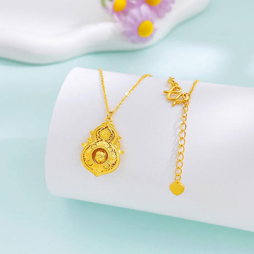 【限时克减150元】足金999 #时来运转 #葫芦 5G黄金镂空调节花丝三元报喜人生四美葫芦套链（珠可转动）(AG5GTL00467)（预售产品下单后不退款不退货不换货不补差价） 商品图0