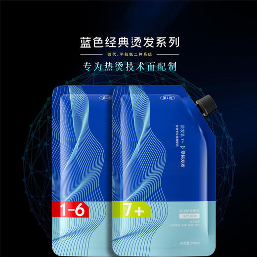 【川慕烫发乳】蓝色经典系列塑型膏500ml/可混搭，留言备注.2包配送一支定型 商品图3
