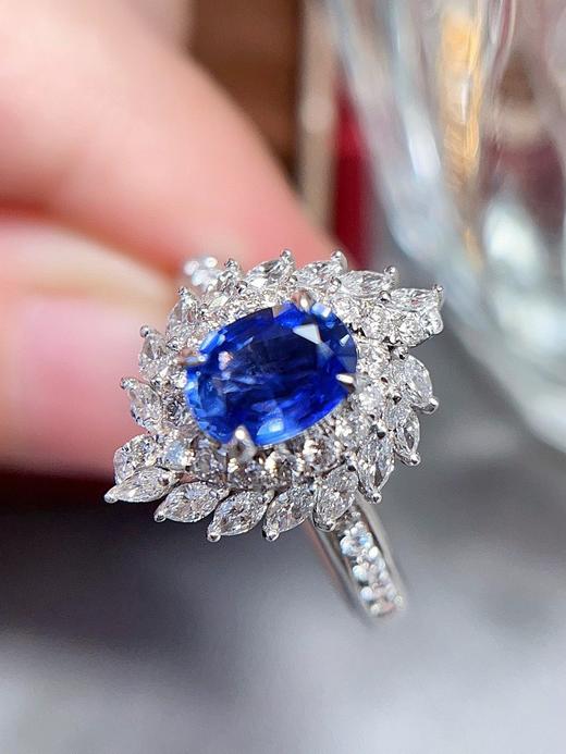 0.8ct刻面蓝宝石戒指 商品图2