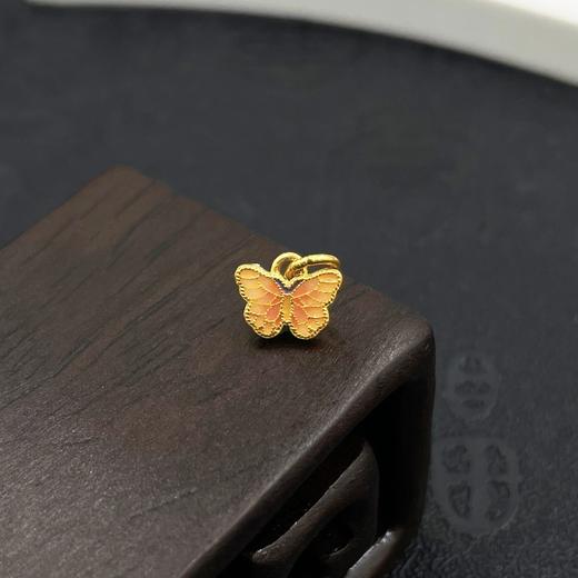 【限时7.5折】【定价黄金】足金 #九紫离火 #高温珐琅 古法实心高温烧蓝渐变珐琅蝴蝶手串挂件Diy手串配件(AKGFSC00762)预售产品下单后不退款不退货不换货不补差价 商品图0