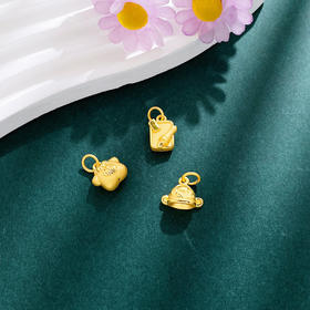 【限时克减150元】足金 （无成色字印）【精品】3D硬金空心金榜题名逢考必过状元手串挂件/3件(AU3DSC00078)（预售产品下单后不退款不退货不换货不补差价