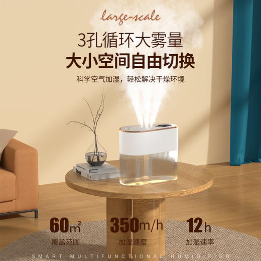 维米仕（vimees）三孔加湿器2L 白色VM8071 商品图2