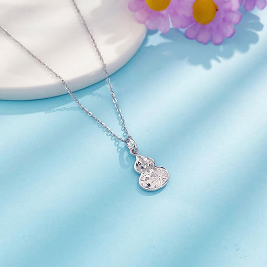 【线上铂金馆】PT950 #母亲节 #葫芦 #碎碎冰 【国际铂金协会】铂金实心小雏菊碎碎冰葫芦吊坠（不含链）(BDZ00204)(预售4-7天发货，一经下单不支持退款) 商品图2