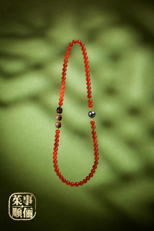 【茱事顺俪】18K黄金沉香南红珍珠手链 商品图7
