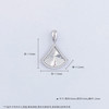 【限时8.8折】【线上铂金馆】PT950 #清新 #CNC 【国际铂金协会  精品】铂金实心扇形小裙子吊坠(BDZ00243)（预售4-7天发货，一经下单不支持退款） 商品缩略图5