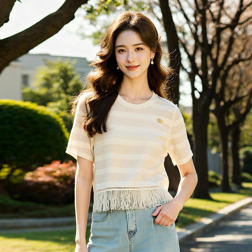 奢姿大码女装2025夏季新款气质优雅圆领上衣胖妹妹时尚短袖衬衫9952253255 商品图0