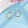 【限时克减128元】足金999 #莫比乌斯 （足金999字印）5G黄金空心几何形莫比乌斯极简系列圆形耳饰卡扣耳圈(AV5GES00014)预售产品下单后不退款不退货不换货不补差价 商品缩略图1