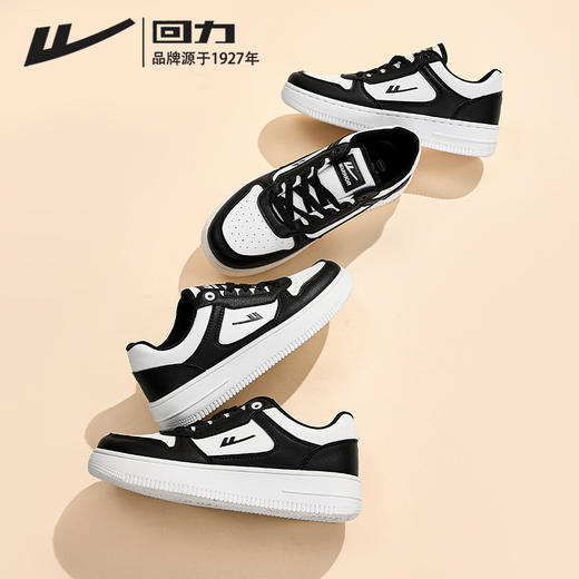 回力男鞋小白鞋板鞋2024春夏季新款黑白情侣鞋时尚百搭休闲运动鞋 商品图4