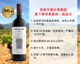 【现货促销，配额12瓶】【RP96+分】Telmo旗下精品：马塔雅纳正牌旗舰干红（2019年）