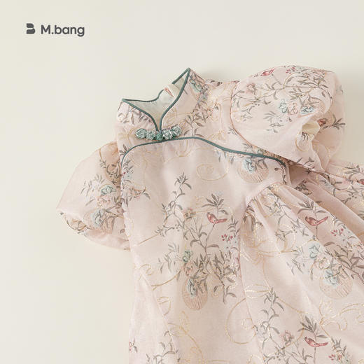 【新中式旗袍裙】宥宝品牌女童旗袍裙 夏季洋气无袖汉服连衣裙 商品图2