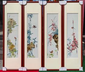 花鸟四条屏