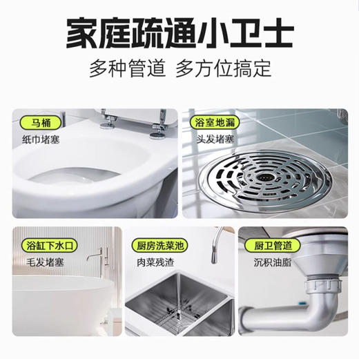 【管道疏通小能手】 梨池 管道疏通泡泡粉  疏通畅快 活氧技术 除臭 减少异味 持 60克*5袋装/盒 商品图1