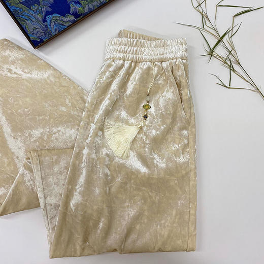 【24小时发货】壁虎瑜伽国风任意门【丝绒逸韵】阔腿裤 商品图5